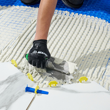 Sistemas de instalación de losetas y piedras